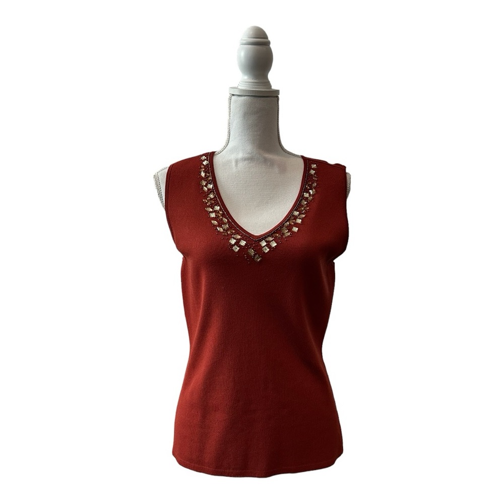 Chico’s Embellished Sweater Tank Top
